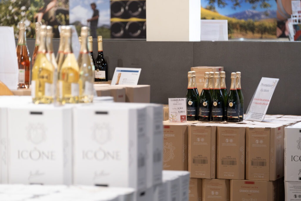 Carton et bouteilles crémant de Die