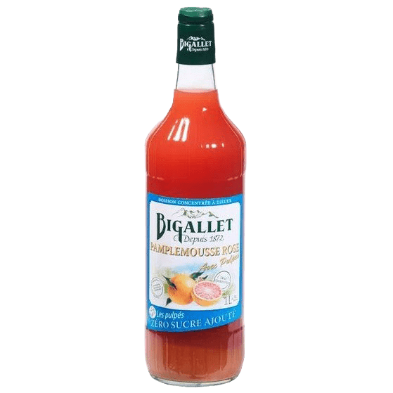 Sirop Bigallet pour cocktails Pamplemousse rose pulpé