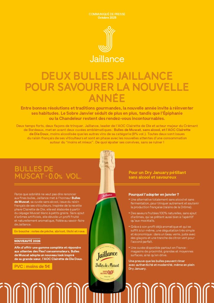 Deux bulles Jaillance pour savourer la nouvelle année